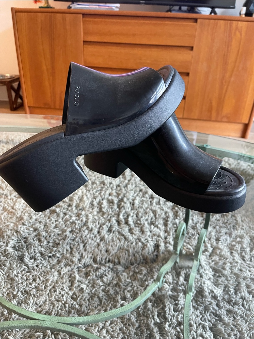 Crocs Brooklyn Black Platform Sandals